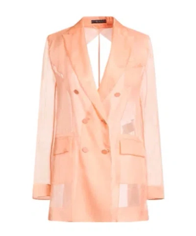 Max Mara Minimalist Blazer In Nude