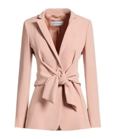 Max Mara Minimalist Blazer In Pink