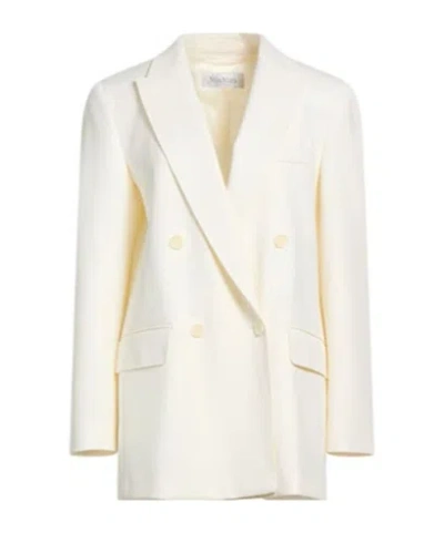 Max Mara Minimalist Doublebreasted Blazer In Neutral