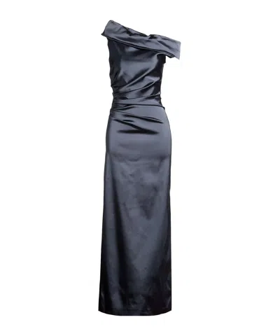 Max Mara Minimalist Fitted Evening Gown In Animal Print