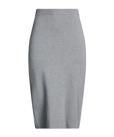 Max Mara Minimalist Knit Bodycon Dress In Grey