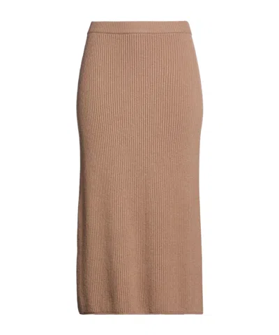 Max Mara Minimalist Knit Flared Skirt In Multi