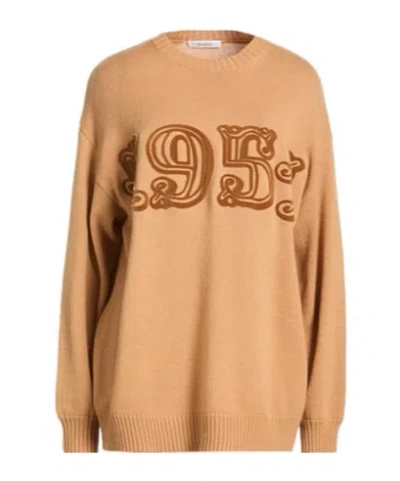 Max Mara Minimalist Knit Top In Brown