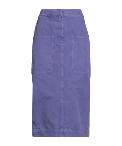 Max Mara Minimalist Large Canvas Bag In Purple