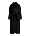 Max Mara Minimalist Long Coat In Black