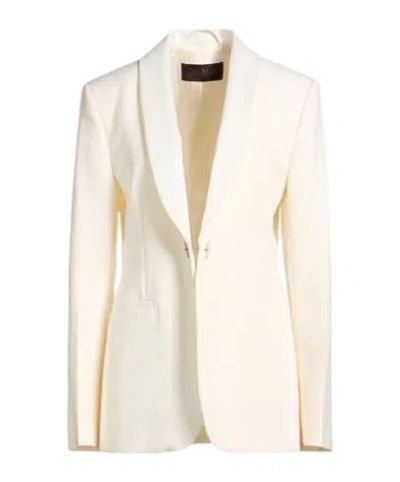 Max Mara Minimalist Longsleeve Blazer In White