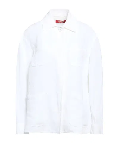 Max Mara Minimalist Long-sleeve Shirt In White