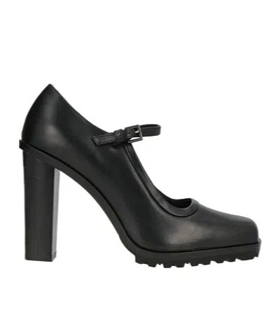 Max Mara Minimalist Mary Jane Shoes In Black