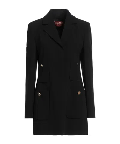 Max Mara Minimalist Single- Blazer In Black