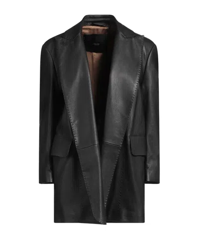 Max Mara Minimalist Single-breasted Blazer In Black