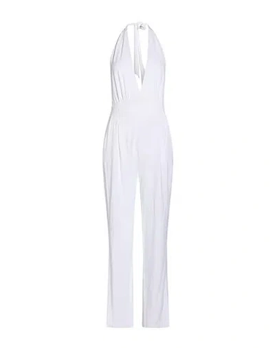 Max Mara Minimalist Sleeveless Jumpsuit In White