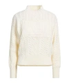 Max Mara Minimalist Solid Cable Knit Top In Neutral