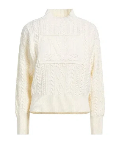 Max Mara Minimalist Solid Cable Knit Top In Neutral
