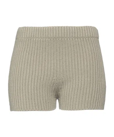 Max Mara Minimalist Solid Color Knit Shorts In Nude