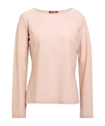 Max Mara Minimalist Solid Color Knit Top In Neutral