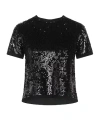 Max Mara Minimalist Solid Wool Short-sleeve Top In Black