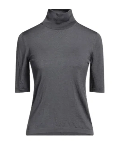 Max Mara Minimalist Solidcolor Knit Top In Gray