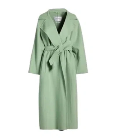 Max Mara Minimalist Solid-color Luxury Coat In Gray