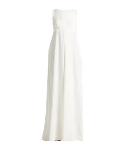Max Mara Minimalist Solid-color Sleeveless Jumpsuit In White