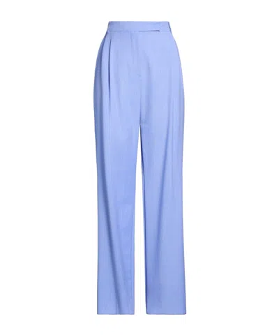 Max Mara Minimalist Solid-color Wide-leg Pants In Blue