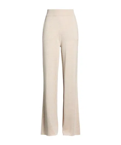 MAX MARA MINIMALIST SOLID-COLOR WOOL WIDE-LEG PANTS