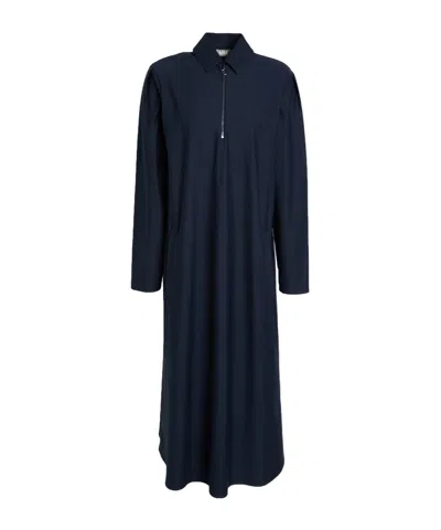 Max Mara Minimalist Structured Shirt Dress In Blue