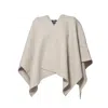 Max Mara Minimalist V-neck Poncho With Flowing Silhouette In Gray