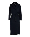 Max Mara Minimalist Wool Coat In Blue