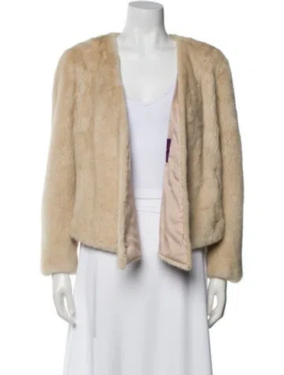 Pre-owned Max Mara Mink Fur Jacket In Neutral