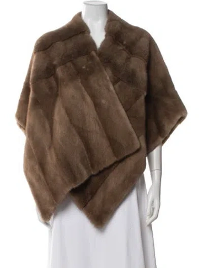 Pre-owned Max Mara Mink Fur Jacket W/ Tags In Brown