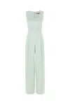 Max Mara Mint Green Acetate Blend Jumpsuit In 004