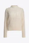 Max Mara Vicini Round Neck Cashmere Sweater In Neutral