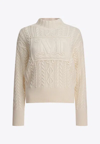 MAX MARA MIRANDA CABLE KNIT WOOL SWEATER