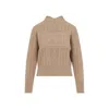 MAX MARA MIRANDA CAMEL WOOL AND CASHMERE KNIT PULLOVER