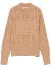 Max Mara Wool And Cashmere Crewneck Jumper In Brown