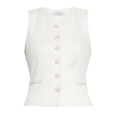 Max Mara Mirella Mini Cotton Shoes In White