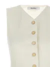 Max Mara Mirella Jersey Jacquard Vest In White