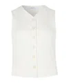 Max Mara Mirella Jersey Jacquard Vest In White