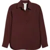 Max Mara Mirko Silk Crepe Popover Top In Brown