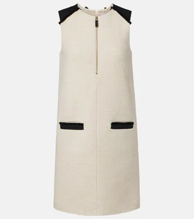 Max Mara Mito Cotton And Linen Midi Dress In White