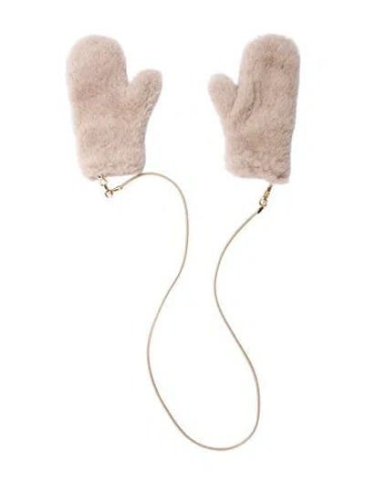 Pre-owned Max Mara Mitten With Cord In Neutral