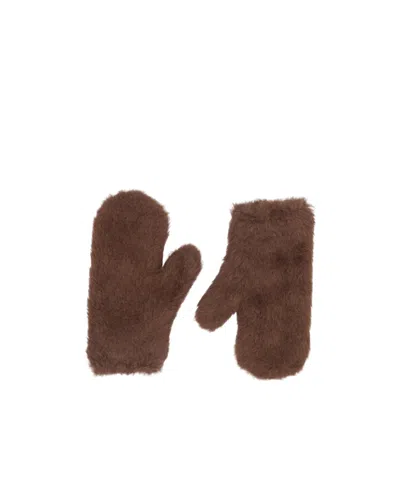 Max Mara Mittens In Brown