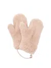 Max Mara Mittens In Alpaca And Wool Teddy Fabric In Pink