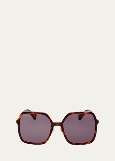 Max Mara Women's 59mm Square Sunglasses In Rose Havana