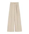 Max Mara Mixed Wool Trousers In Nude
