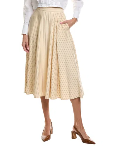Max Mara Mm By  Pelota Jersey Skirt In Ivory