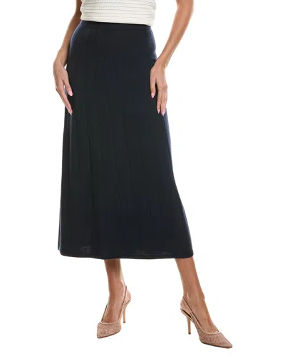 Max Mara Mm By  Peonie Knitted Wool Skirt In Blue
