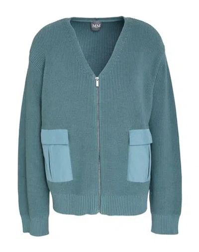 Max Mara Mm By  Woman Cardigan Deep Teal Size L Cotton, Polyester In Green