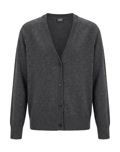 Max Mara Mm By  Woman Cardigan Grey Size L Virgin Wool, Cashmere In Gray