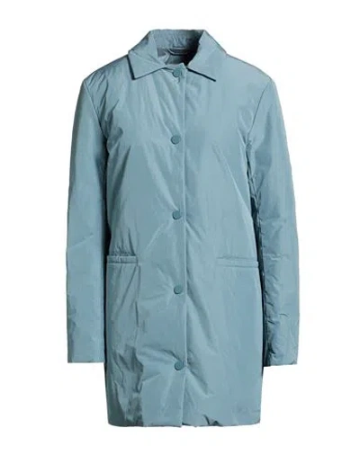 Max Mara Mm By  Woman Coat Turquoise Size 6 Polyester In Blue